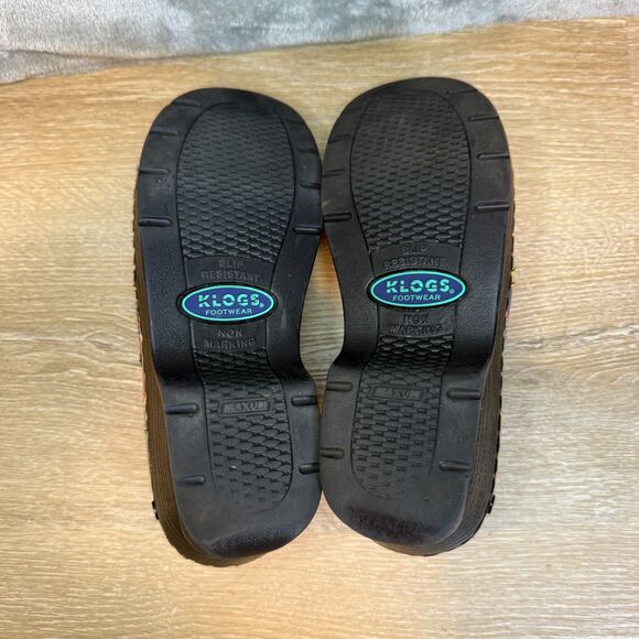 Klogs Matrix Patent Naples Abstract Colorful Clogs Shoes Women's Size 8 - Picture 7 of 11